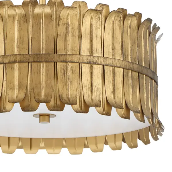 Valdaz Three Light Pendant in Brushed Luxe Gold - Image 9