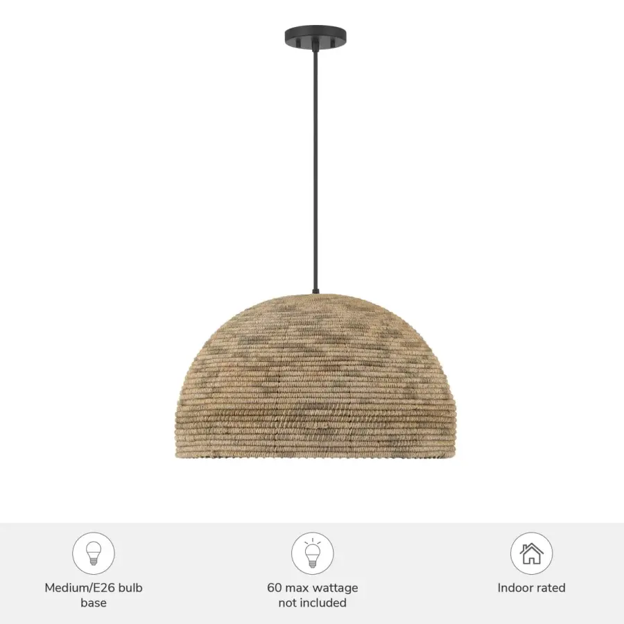 Hillmount Large Pendant in Matte Black - Image 3
