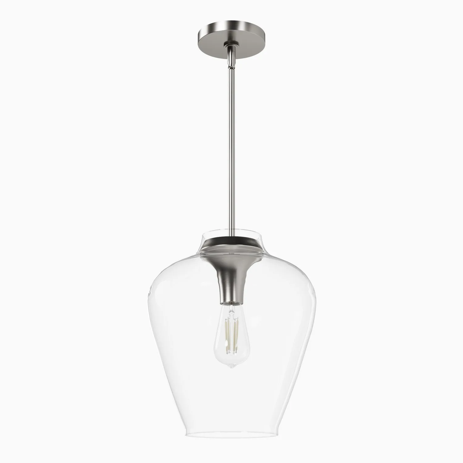 Vidria One Light Pendant in Brushed Nickel