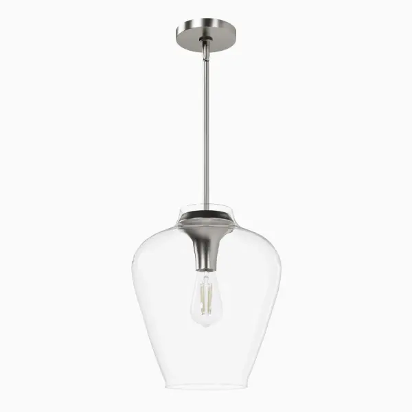 Vidria One Light Pendant in Brushed Nickel - Image 1
