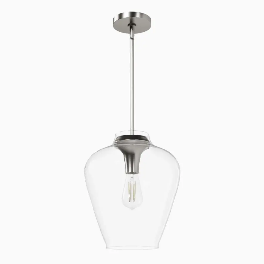 Vidria One Light Pendant in Brushed Nickel - Image 1