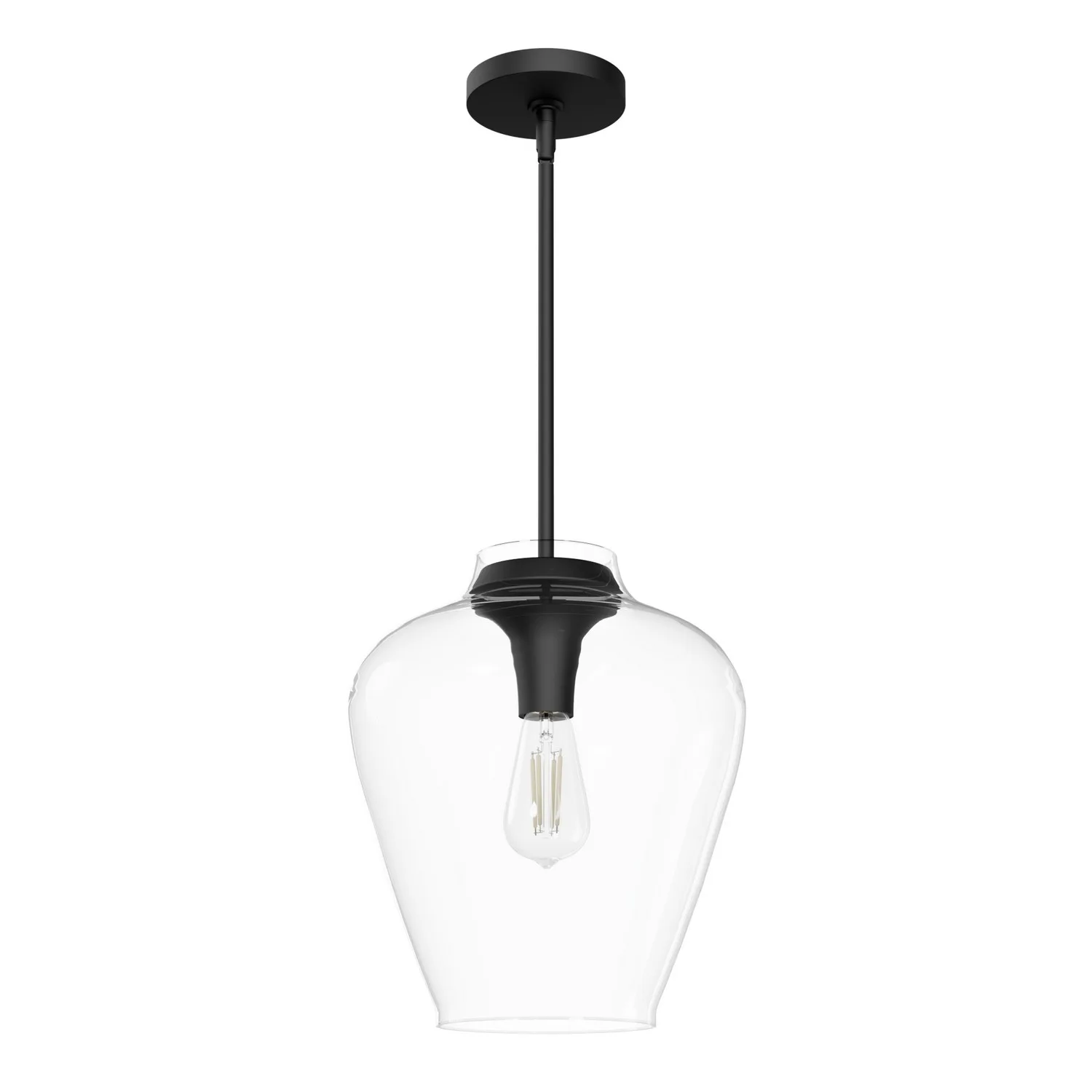 Vidria One Light Pendant in Matte Black