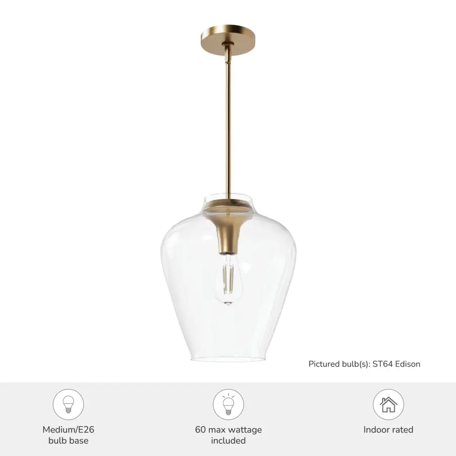 Vidria One Light Pendant in Alturas Gold - Image 8