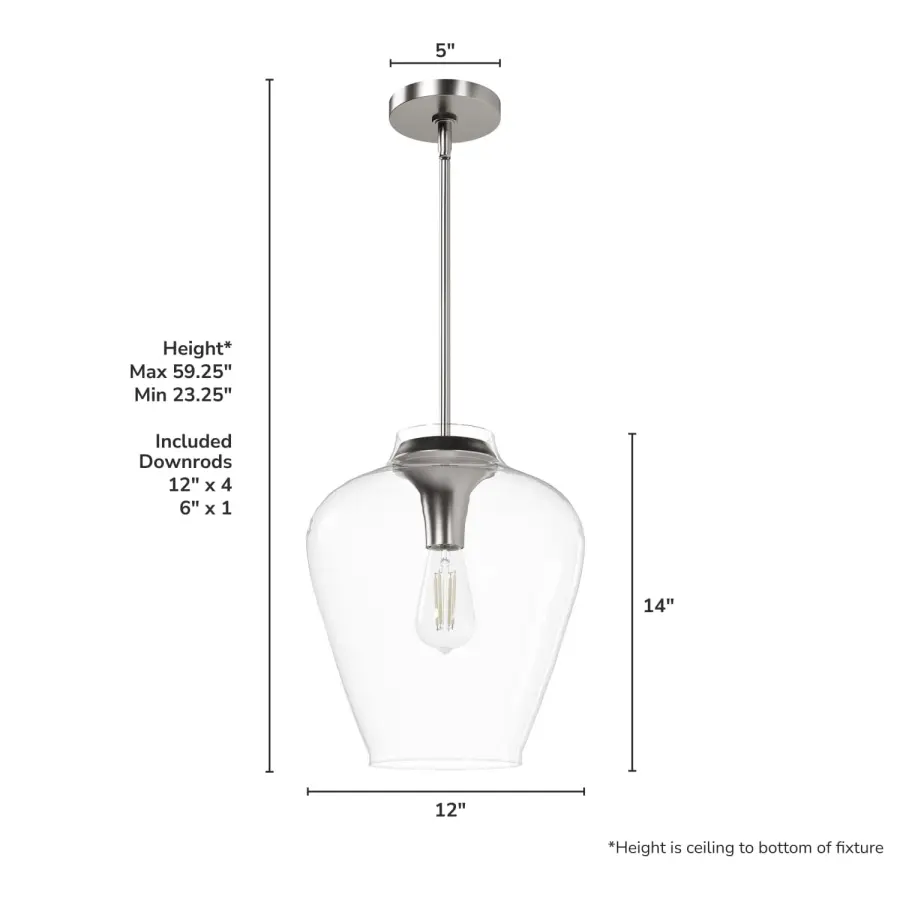 Vidria One Light Pendant in Alturas Gold - Image 10