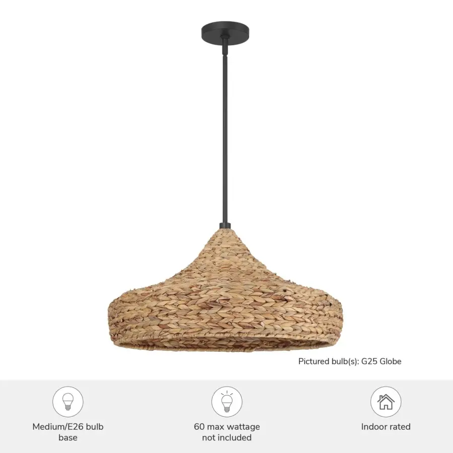 Cambria Three Light Pendant in Matte Black - Image 3