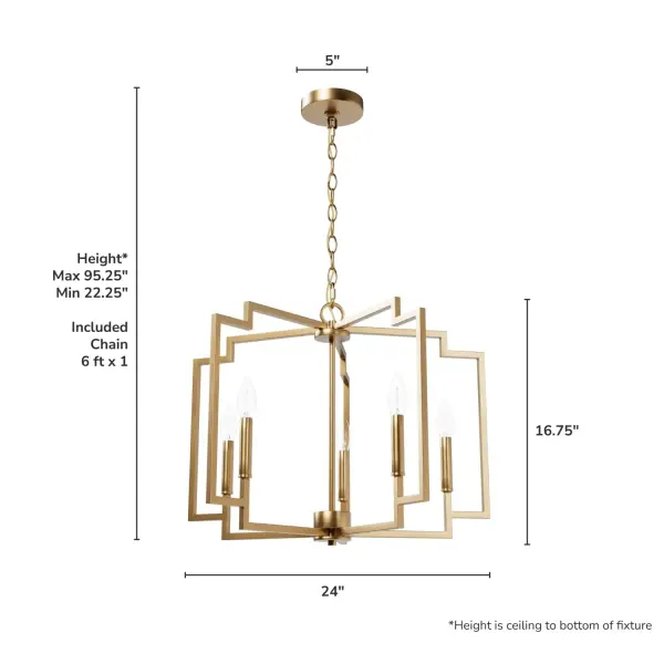 Zoanne Five Light Chandelier in Brushed Nickel - Image 11