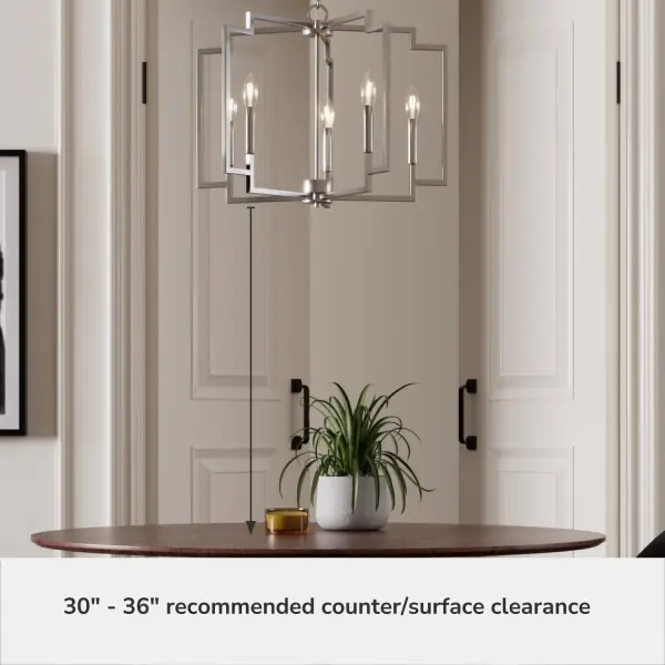 Zoanne Five Light Chandelier in Brushed Nickel - Image 18