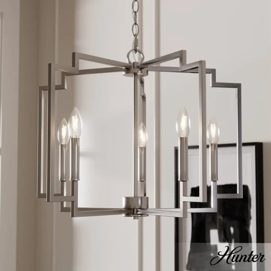 Zoanne Five Light Chandelier in Brushed Nickel - Image 3