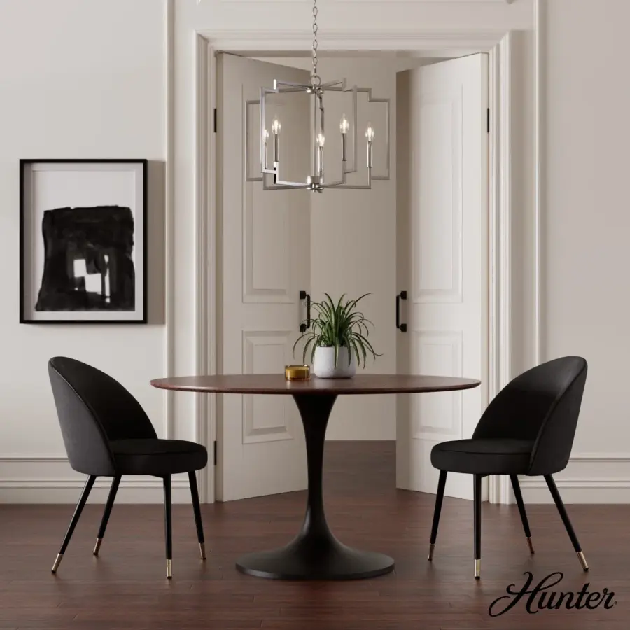 Zoanne Five Light Chandelier in Brushed Nickel - Image 6