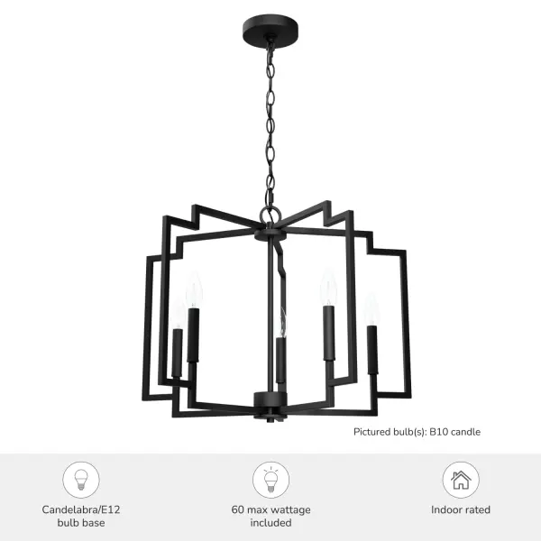 Zoanne Five Light Chandelier in Brushed Nickel - Image 7
