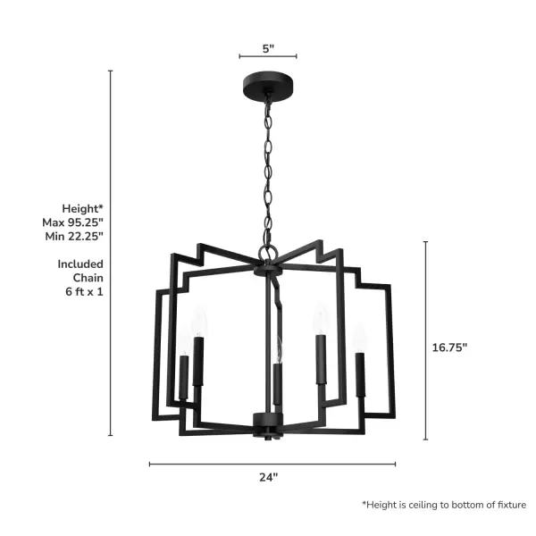 Zoanne Five Light Chandelier in Brushed Nickel - Image 10