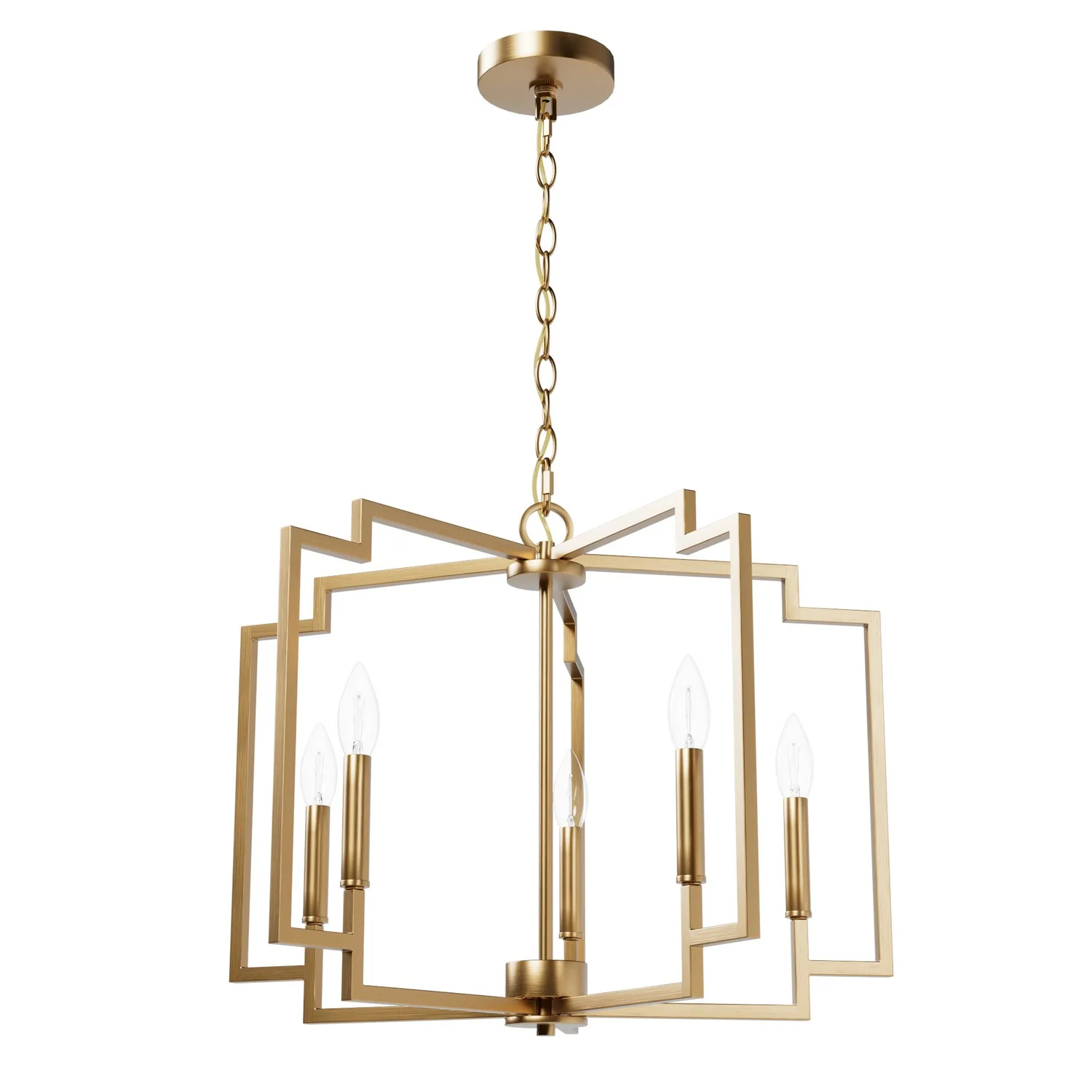 Zoanne Five Light Chandelier in Alturas Gold