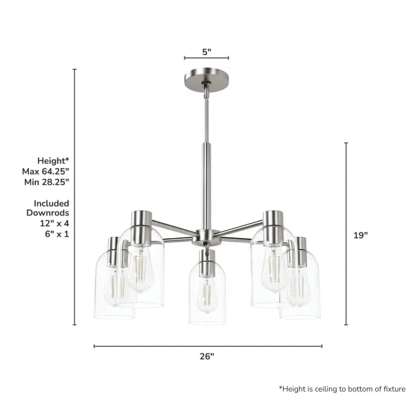 Lochemeade Five Light Chandelier in Alturas Gold - Image 11