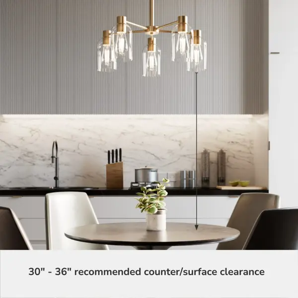 Lochemeade Five Light Chandelier in Alturas Gold - Image 16