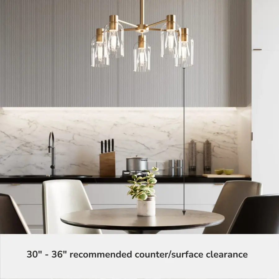 Lochemeade Five Light Chandelier in Alturas Gold - Image 16