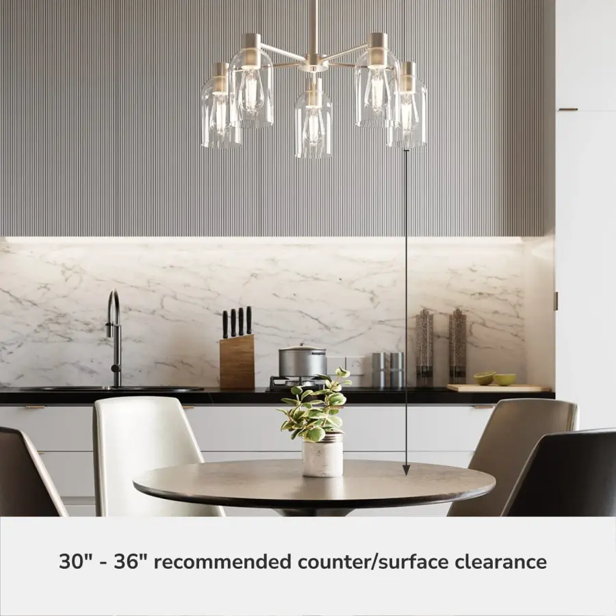 Lochemeade Five Light Chandelier in Alturas Gold - Image 17