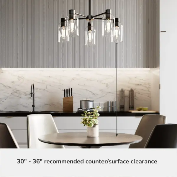 Lochemeade Five Light Chandelier in Alturas Gold - Image 18