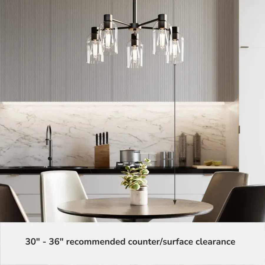 Lochemeade Five Light Chandelier in Alturas Gold - Image 18