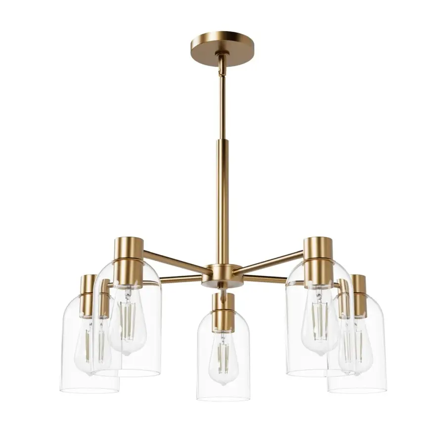 Lochemeade Five Light Chandelier in Alturas Gold - Image 20