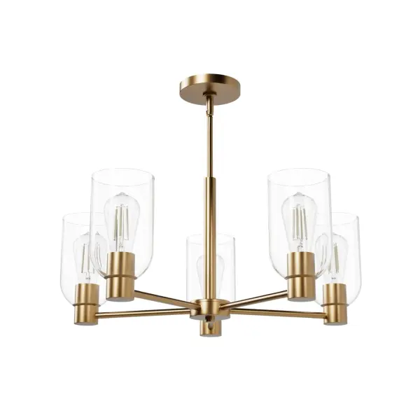 Lochemeade Five Light Chandelier in Alturas Gold - Image 23