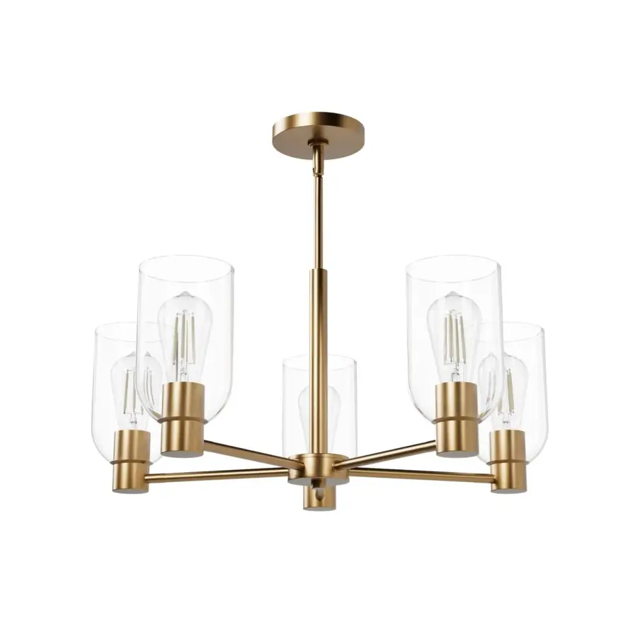 Lochemeade Five Light Chandelier in Alturas Gold - Image 23