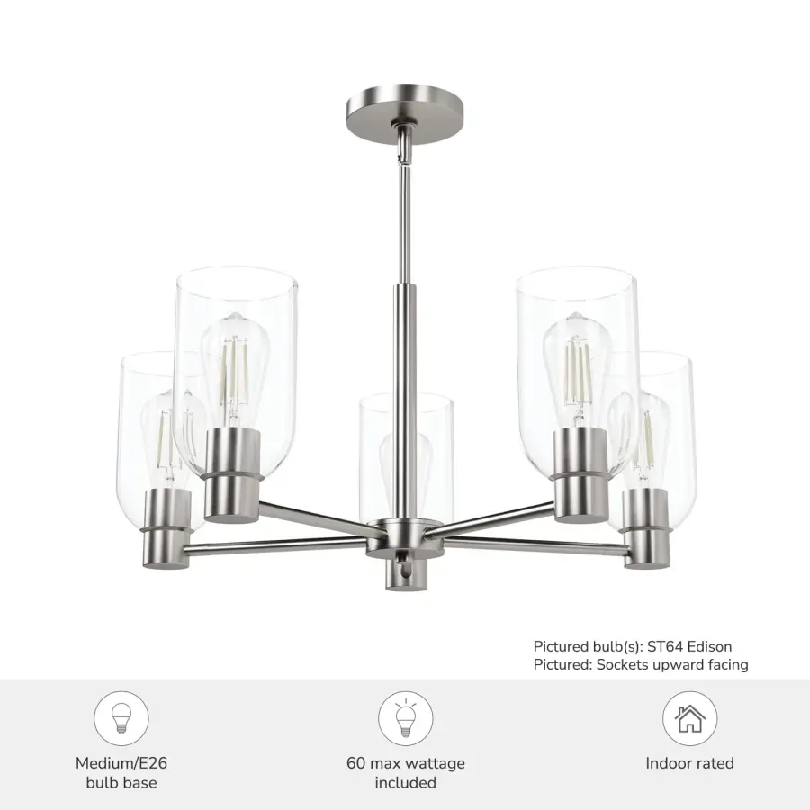 Lochemeade Five Light Chandelier in Alturas Gold - Image 8