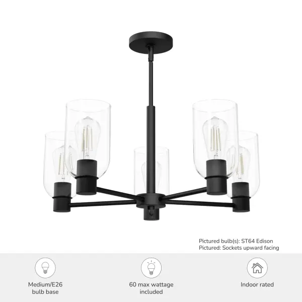 Lochemeade Five Light Chandelier in Alturas Gold - Image 9