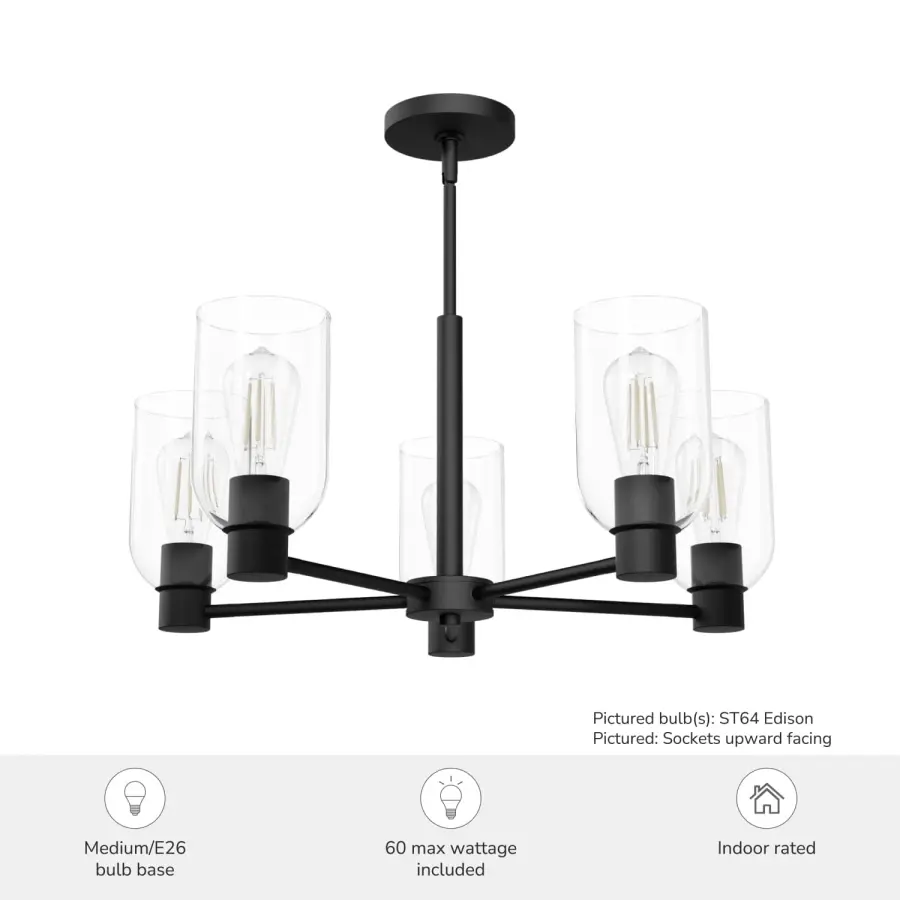 Lochemeade Five Light Chandelier in Alturas Gold - Image 9