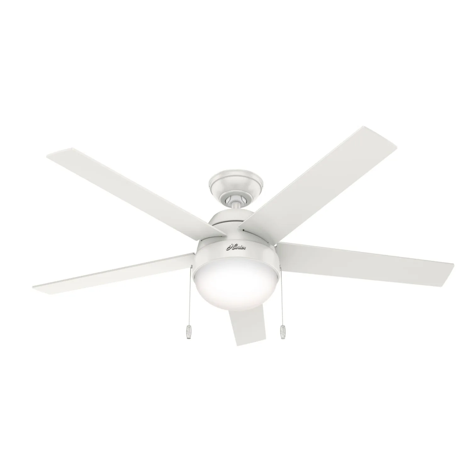 Anslee 52" Ceiling Fan with LED Light in Matte Silver