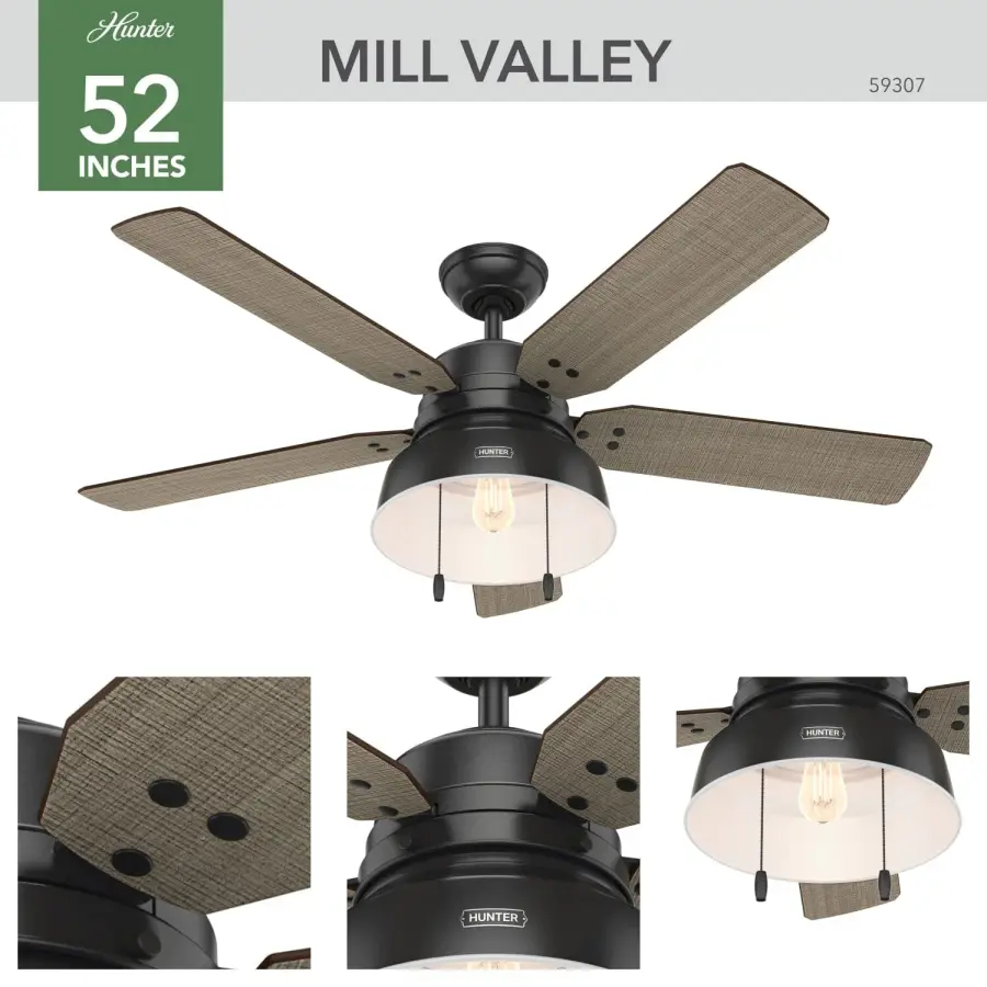 Mill Valley Outdoor with Light 52 inch - Image 5