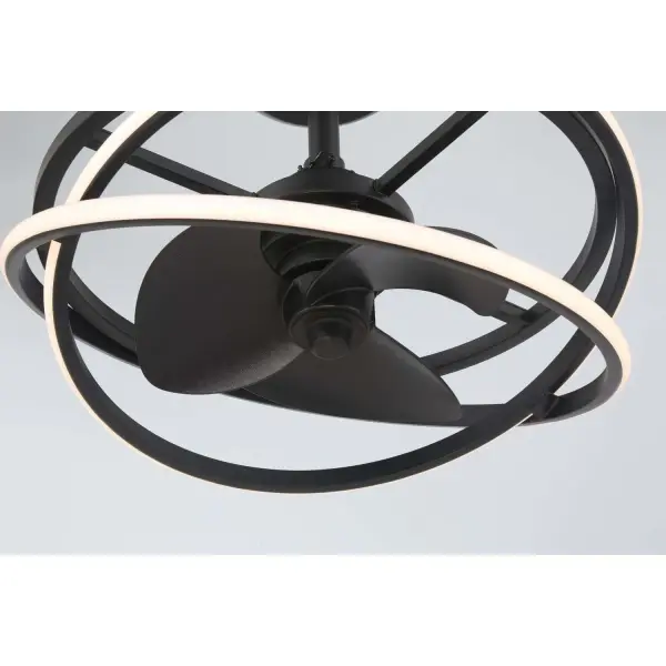 Cirro 20" Fandelier in Matte Black - Image 19