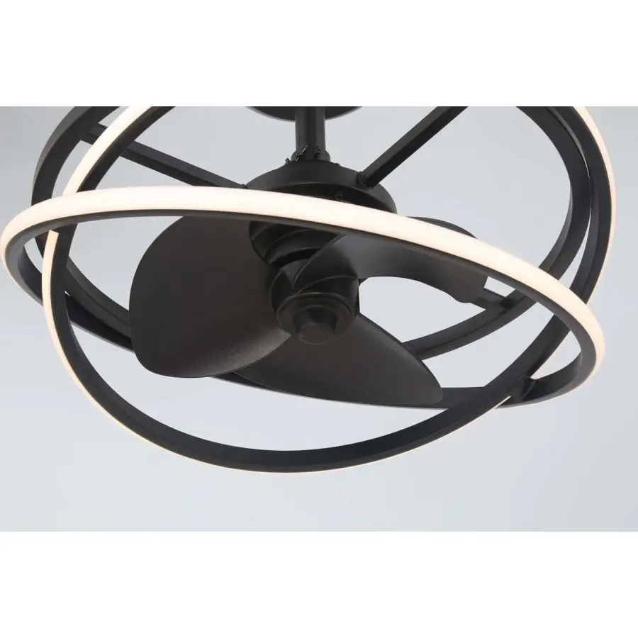 Cirro 20" Fandelier in Matte Black - Image 19