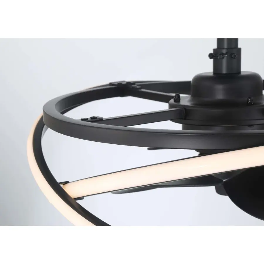 Cirro 20" Fandelier in Matte Black - Image 21