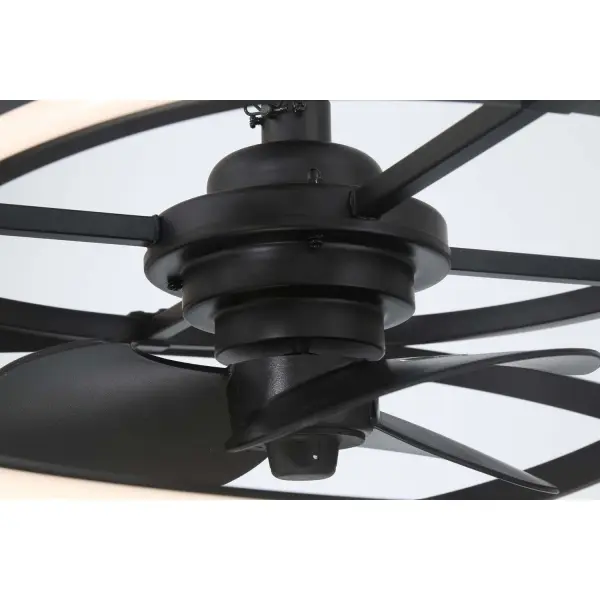 Cirro 20" Fandelier in Matte Black - Image 23