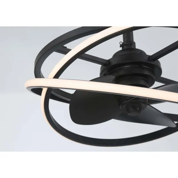 Cirro 20" Fandelier in Matte Black - Image 27