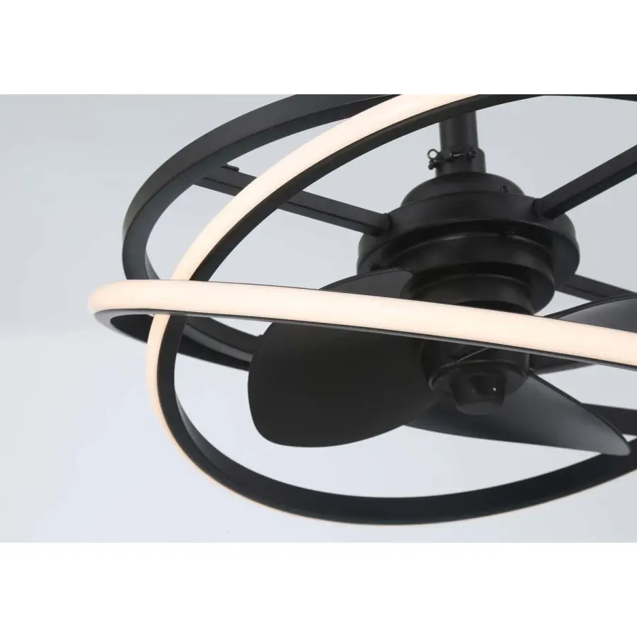 Cirro 20" Fandelier in Matte Black - Image 27