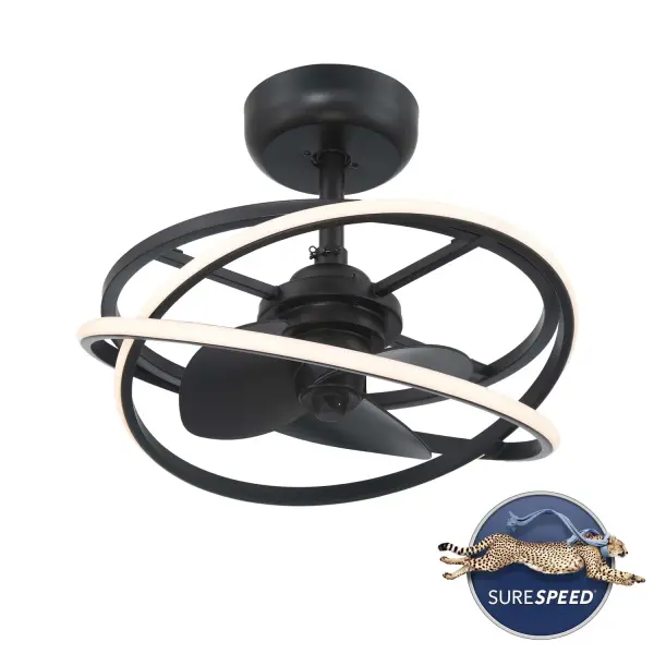 Cirro 20" Fandelier in Matte Black - Image 29