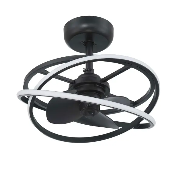 Cirro 20" Fandelier in Matte Black - Image 4
