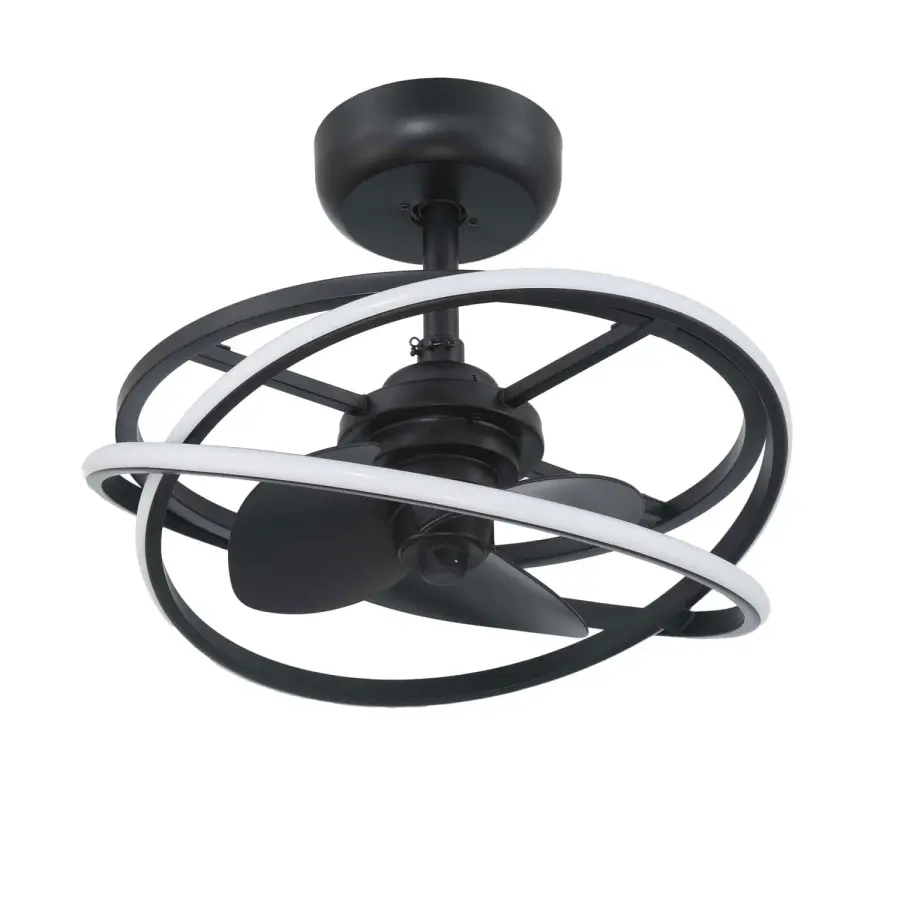 Cirro 20" Fandelier in Matte Black - Image 4