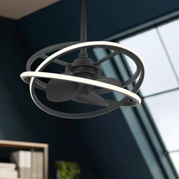 Cirro 20" Fandelier in Matte Black - Image 10