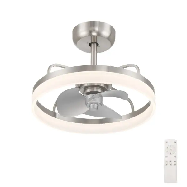 The 20-inch Avel Fandeilier brings together the elegance of a chandelier and the cooling power of a ceiling fan in one sleek, compact fixture. It's a design-forward solution that brightens and refreshes your space with ease. Built with our SureSpeed® Guarantee and powered by a whisper-quiet, 6-speed DC motor, it delivers high-velocity airflow without wobble or noise—perfect for bedrooms, home offices, and laundry rooms. Adjust fan speed, dim the light, or reverse airflow seasonally with the included remote. Avel's modern profile and multitasking performance make it a standout choice for small spaces that need both style and substance. Built with our SureSpeed® Guarantee to deliver faster airflow you can feel. Our 6-speed DC motor delivers efficient and quiet performance. Rated for indoor use only. Includes Fandelier light kit. AIRFLOW YOU FEEL: Built with our SureSpeed® Guarantee, this fan delivers high airflow velocity while maintaining quiet, wobble-free performance. REVERSIBLE MOTOR: Our 6-speed Reversible DC motor provides the ultimate in efficient and quiet operation. INDOOR FANS: Great for bedrooms, offices and great rooms. Make sure you get the right size for the best cooling efficiency. EASY REMOTE FUNCTION: Use the control to adjust the fan speed, dim the light, and reverse the motor seasonally. SMALL ROOM FAN: Ideal size for home offices, laundry rooms, and bedrooms. STANDARD PROFILE MOUNTING: 6 inch downrod included. 140 YEARS OF QUALITY: Cutting-edge technology, American engineered, and ETL/UL tested for the highest safety standards — All backed by a limited lifetime motor warranty for peace of mind. *Based on testing conducted January 2023 comparing the average high-speed airflow velocity of Hunter SureSpeed ceiling fans and the best-selling online models for leading competitors. - alternate view