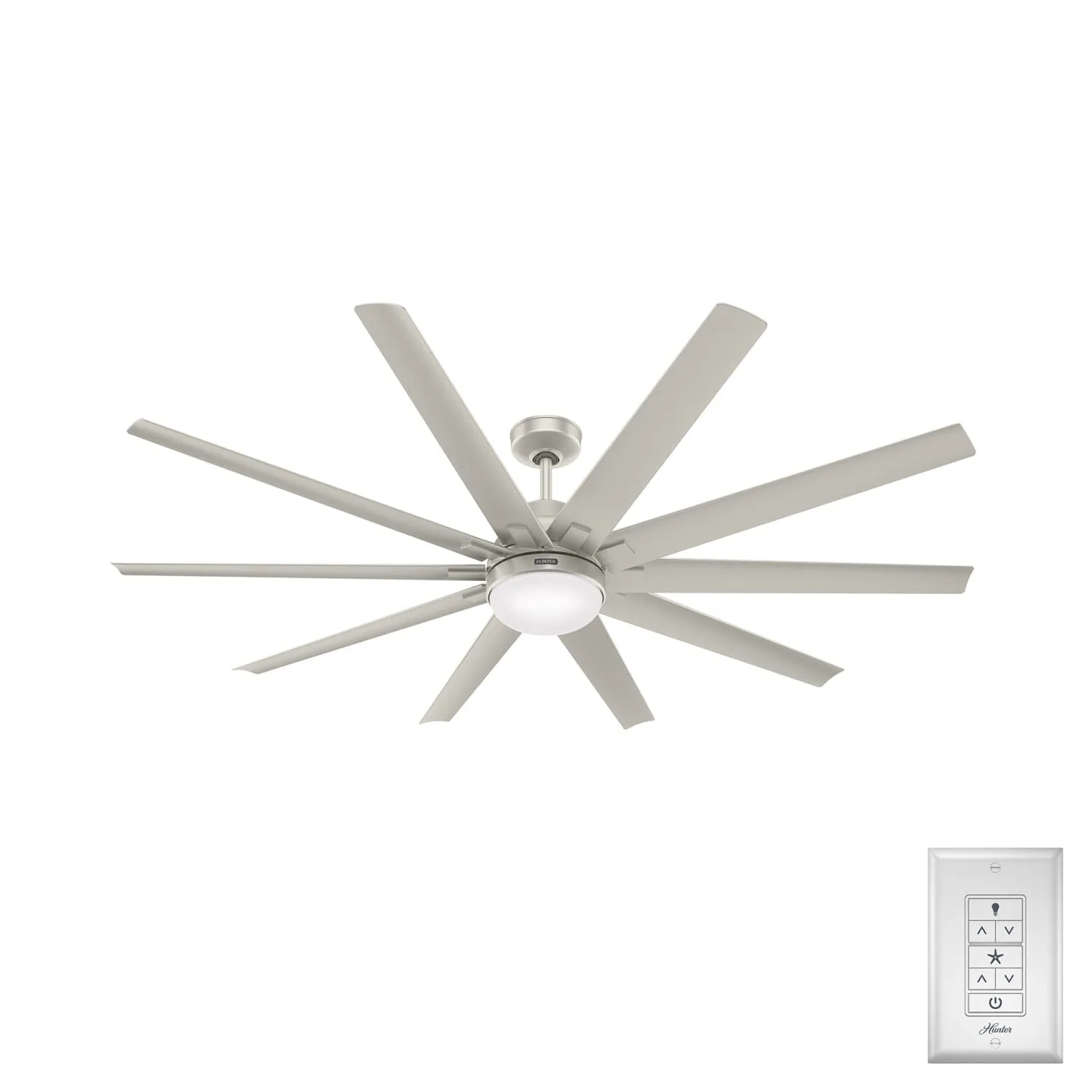 Overton 72" Ceiling Fan in Matte Nickel