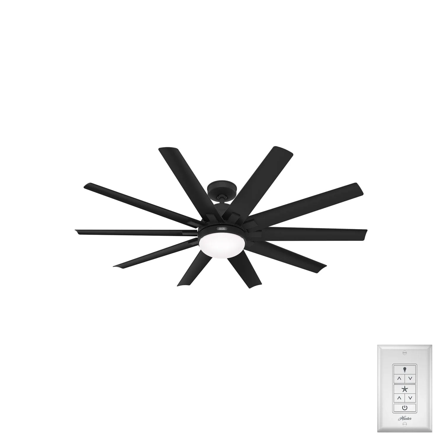 Overton 60" Ceiling Fan with LED Light in Matte White
