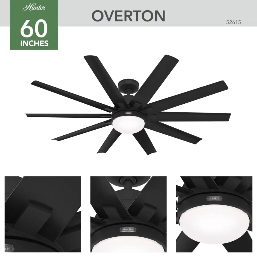 Overton Outdoor ENERGY STAR with LED Light 60 inch - Image 4