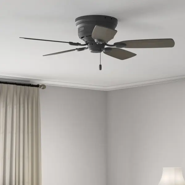 Low Profile 42" Ceiling Fan in Matte Black - Image 16