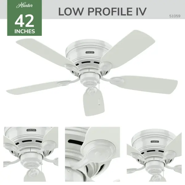 Low Profile 42" Ceiling Fan in Matte Black - Image 7