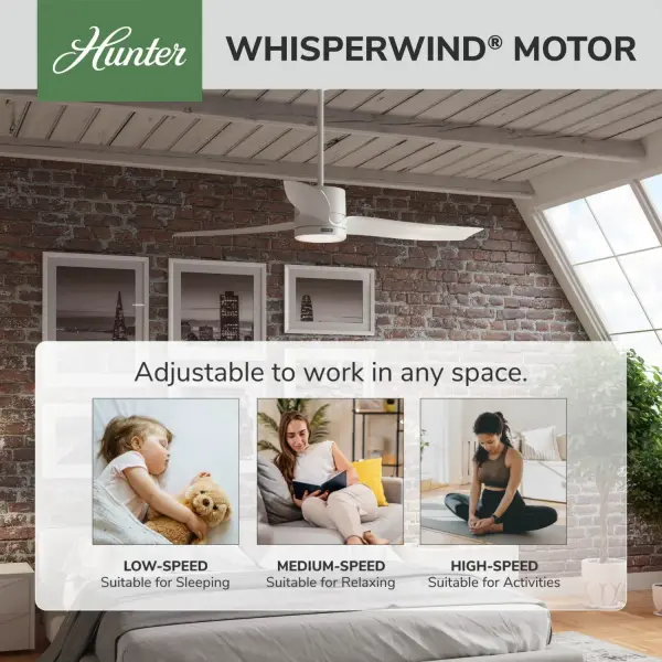 Low Profile 42" Ceiling Fan in Matte Black - Image 62