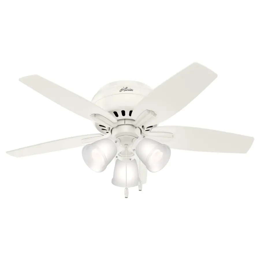 Newsome 42" Ceiling Fan with Light in Fresh White - Image 1