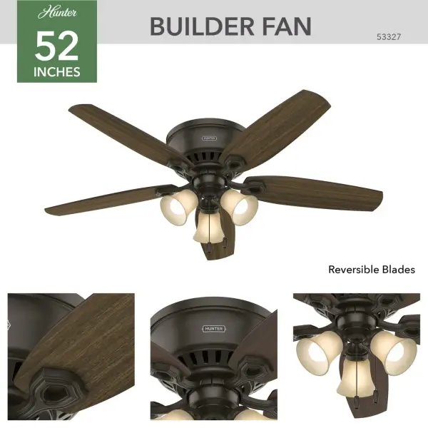 Builder Low Profile with 3 Lights 52 inch - Image 14