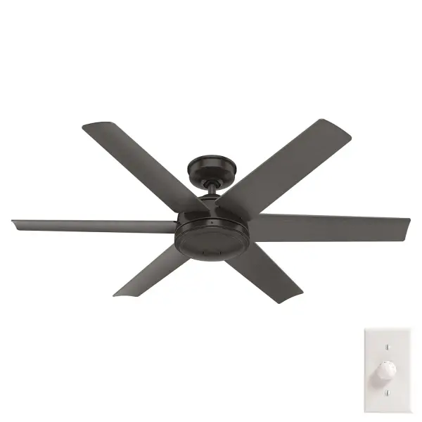 Jetty 52" Outdoor Ceiling Fan in Matte Silver - Image 1